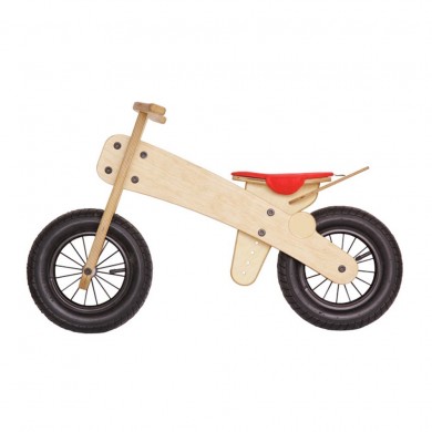 Draisienne en bois selle rouge - Dès 2 ans - Fabricant Européen