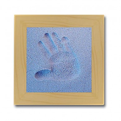 Kit d'empreinte bébé cadre carré bleu - Fabricant Allemand
