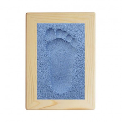 Kit d'empreinte bébé cadre rectangulaire bleu - Fabricant Allemand
