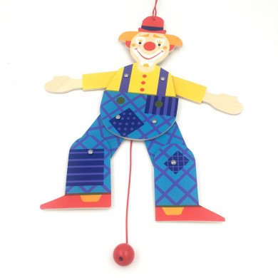 Pantin articulé Jojo le clown 30 cm - Fabricant Allemand