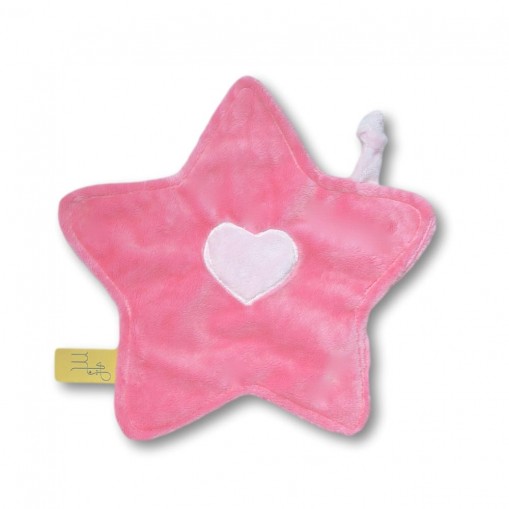 Doudou petite étoile rose bonbon rose bébé - Moncalin
