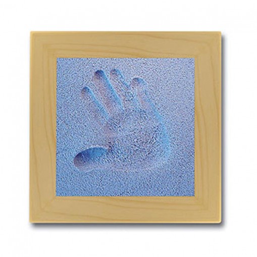Kit d'empreinte bébé cadre carré bleu - Fabricant Allemand