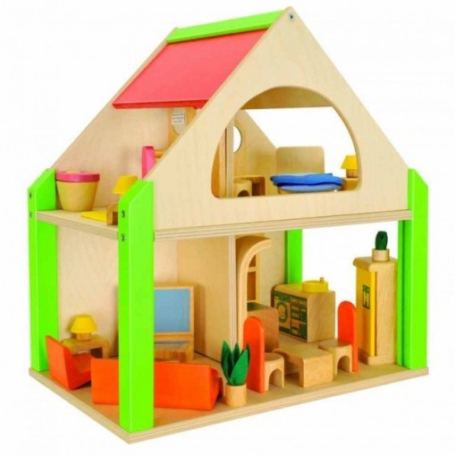 Maison de poupées en bois 2 étages - Nemmer