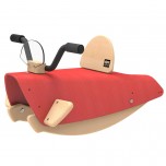 Bascule en bois Moto rouge - Chou Du Volant