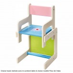 Chaise et table Fleur - Chaise haute pour poupée - Haba