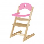 Chaise haute rose pour poupée - JB Bois