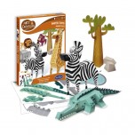 Kit de création Animaux de la Savane en papier - Sentosphère