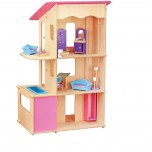 Maxi maison de poupée type Barbie meublée - JB Bois