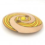 Toupie Disque en bois géante-spiral orange - Fabricant Européen